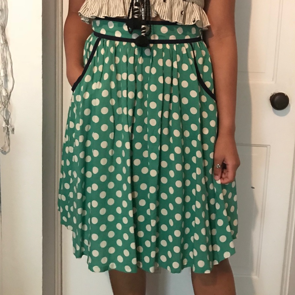 Super cute polka dot skirt with pockets!